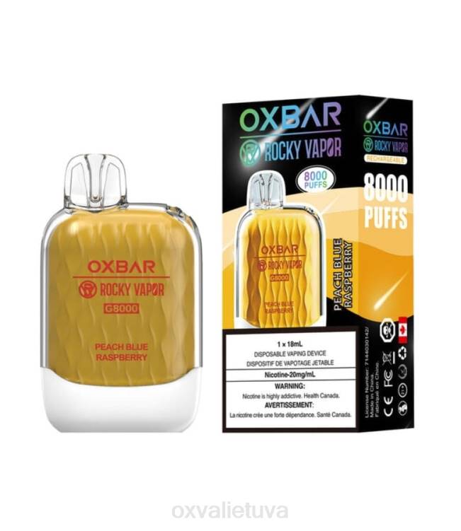 OXVA Vape Flavors - persikų mėlyna avietė DF8N37 OXVA OXBAR G8000