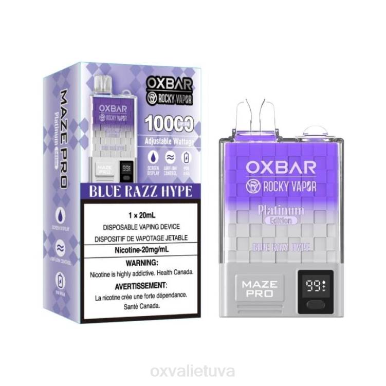 OXVA Vape Flavours - mėlynas razz hype DF8N16 OXVA OXBAR MAZE PRO 10000