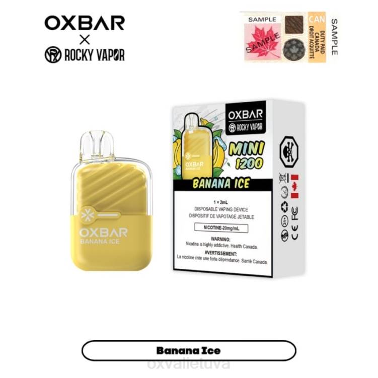 OXVA Disposable Pod - bananų ledas DF8N23 OXVA OXBAR MINI 1200