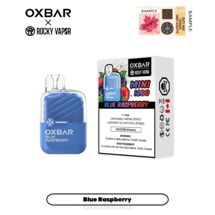 OXVA Vape Sale - mėlyna avietė DF8N24 OXVA OXBAR MINI 1200