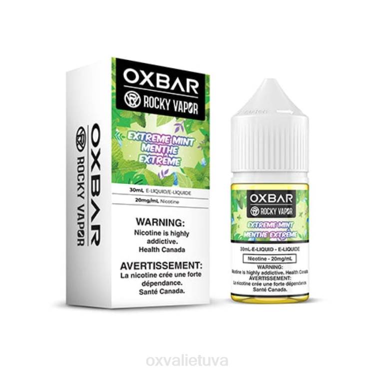 OXVA E Cig - ekstremalios mėtos DF8N48 OXVA OXBAR 30 ml druskos nic