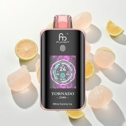 Fumot Tornado 25000 Baltasis Guminukas Ledas su HD Ekranu ir 700mAh Baterija