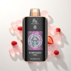 Fumot Tornado 25000 Braškinis ledas su HD ekranu ir 20ml skysčio