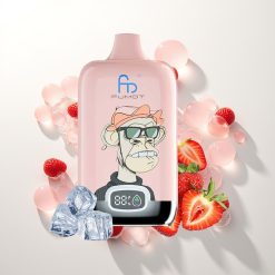 Fumot Tornado Digital Box 12000 Braškinis Ledas Tinklelinis 67g