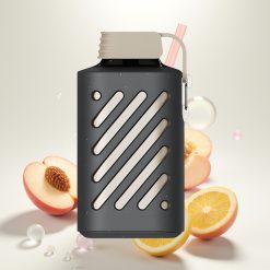 VOZOL GEAR 10000 Persikų-Mangų Sultys su 20 ml Skysčio ir VAMT Tinklelio Ritė