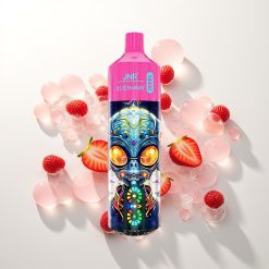 JNR Alien Max 18000 Braškinis Ledas su Dvigubu Tinklu ir 28ml Skysčio