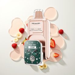 JNR VapeWatch 30000 Braškinis Bananas Dviguba Tinklelinė Ritė 19ml 5%