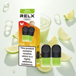 Relx Pod Pro 2 Vape Device Žaliasis Obuolys Ledas 1.9ml 600 Pakaitų 3 Režimai